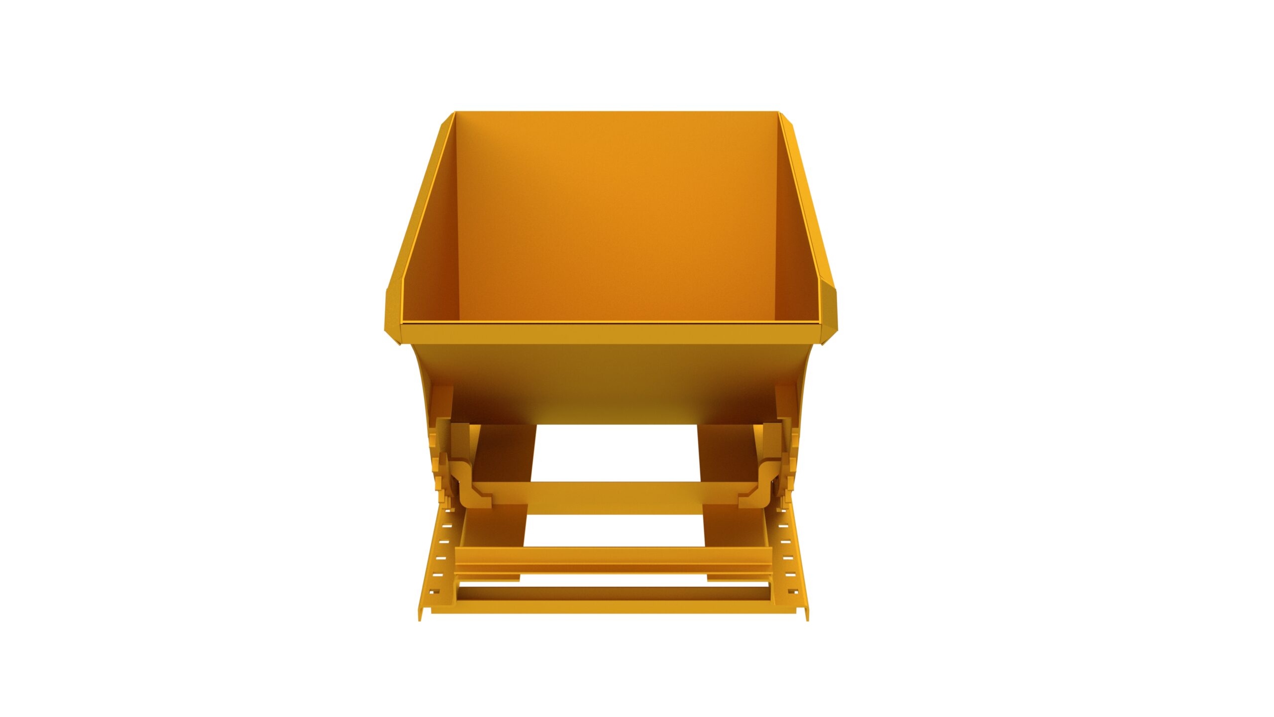 Apex self-dumping hopper for scrap and bulk waste
